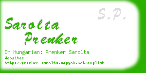 sarolta prenker business card